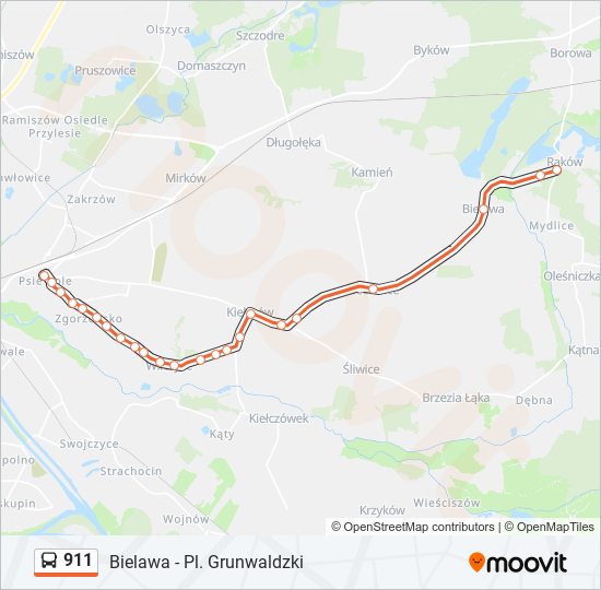 911 bus Line Map