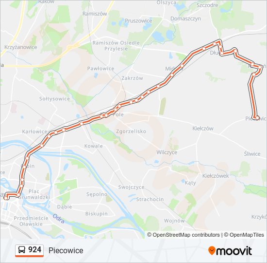 924 bus Line Map