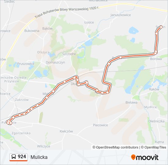 924 bus Line Map