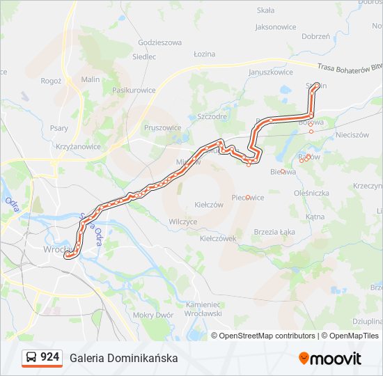 924 bus Line Map