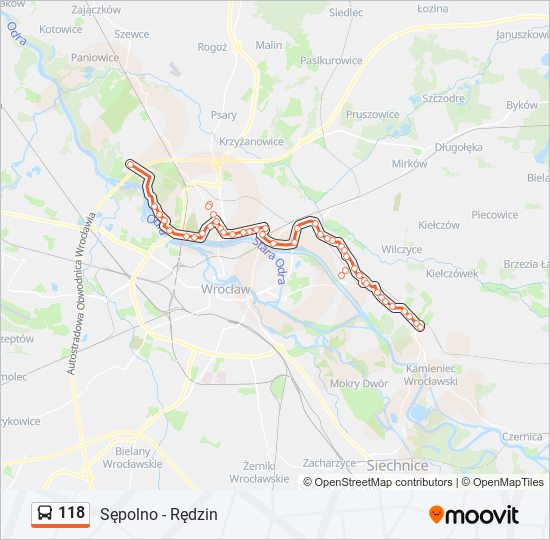 118 bus Line Map