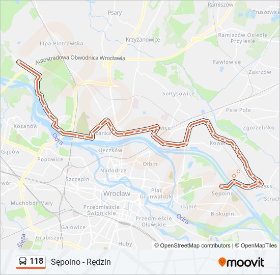 118 bus Line Map