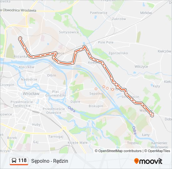 118 bus Line Map