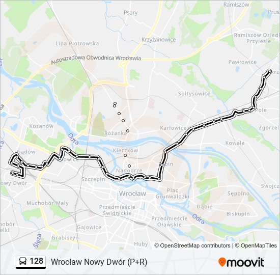 128 bus Line Map