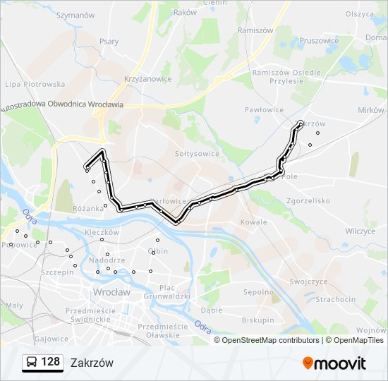 128 bus Line Map