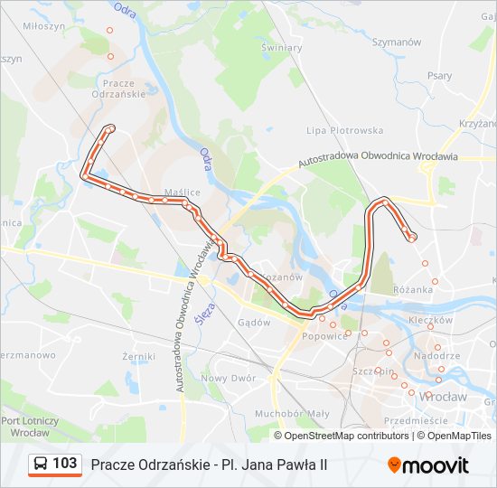 103 bus Line Map