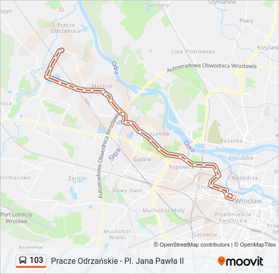 103 bus Line Map