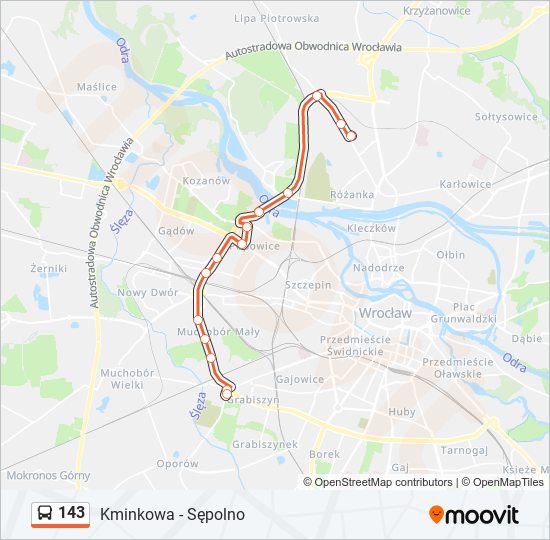 Автобус 143: карта маршрута