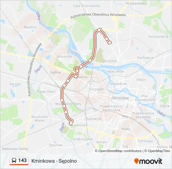 Автобус 143: карта маршрута