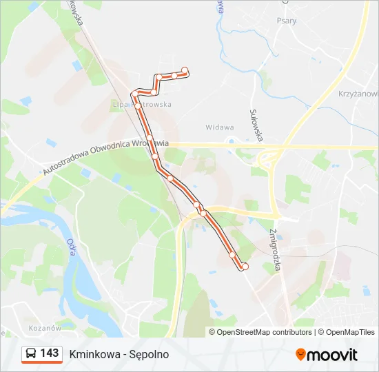 Автобус 143: карта маршрута