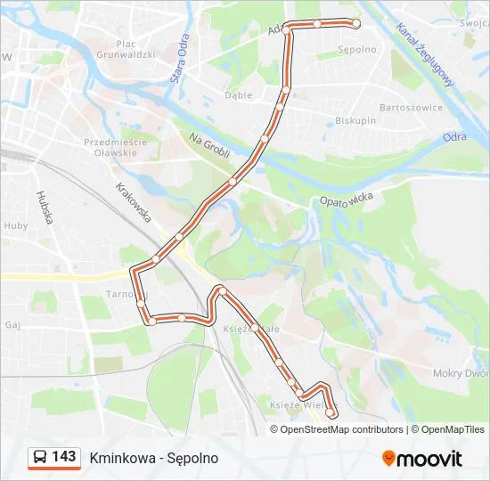 Автобус 143: карта маршрута
