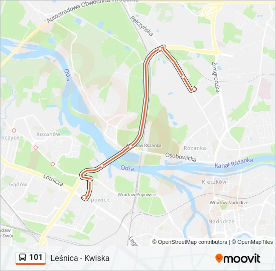 101 Bus Line Map