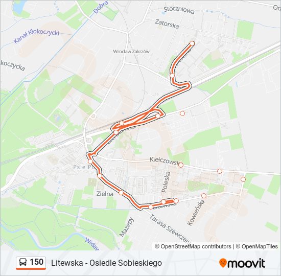 150 bus Line Map