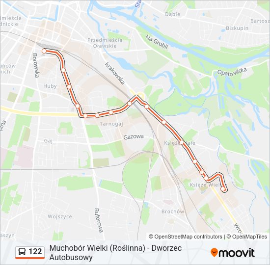 122 bus Line Map