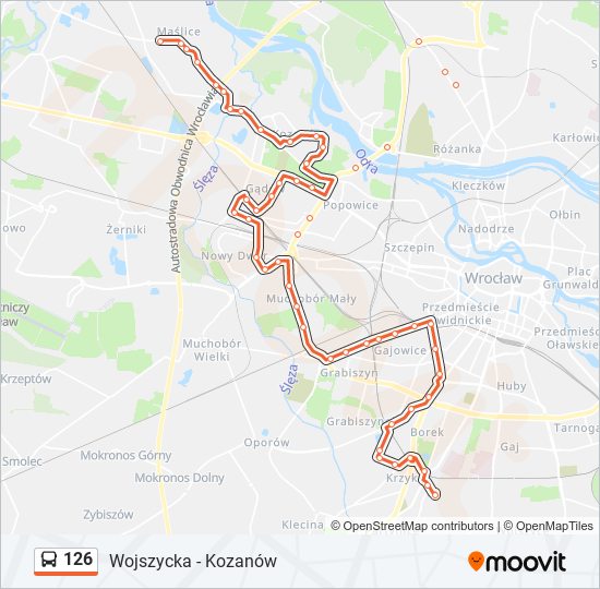 126 bus Line Map