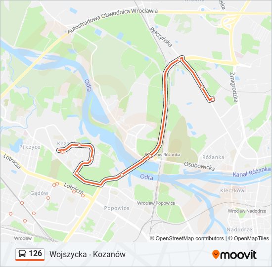 126 bus Line Map