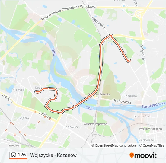 126 Bus Line Map