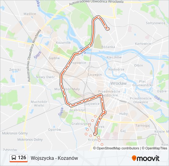 126 bus Line Map