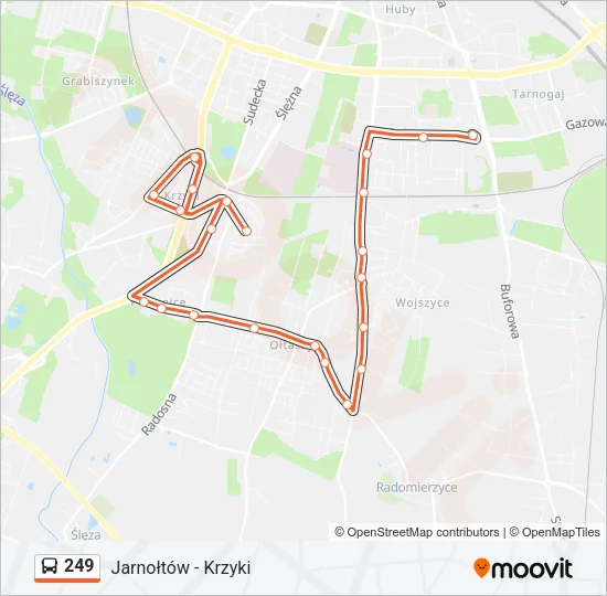 Автобус 249: карта маршрута