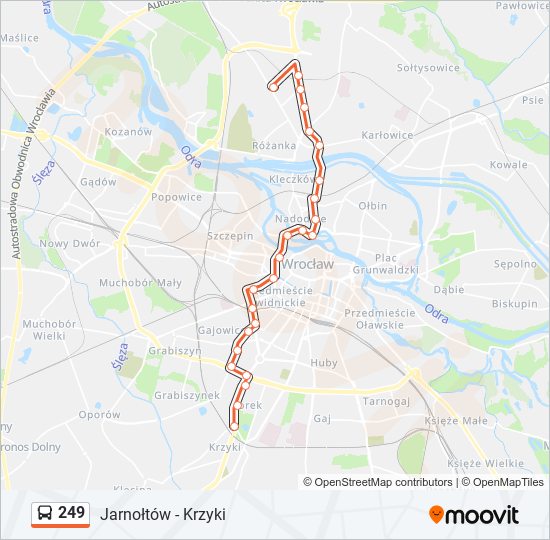 249 bus Line Map