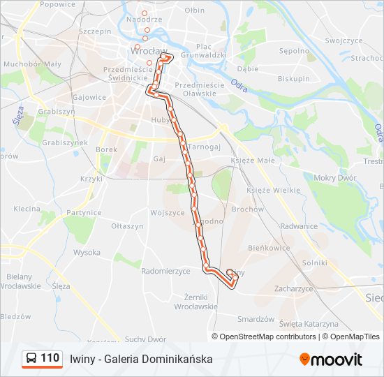 110 bus Line Map