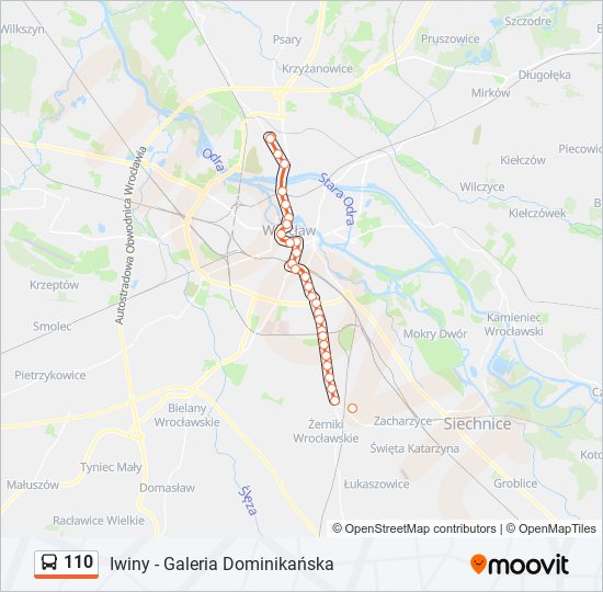 110 bus Line Map