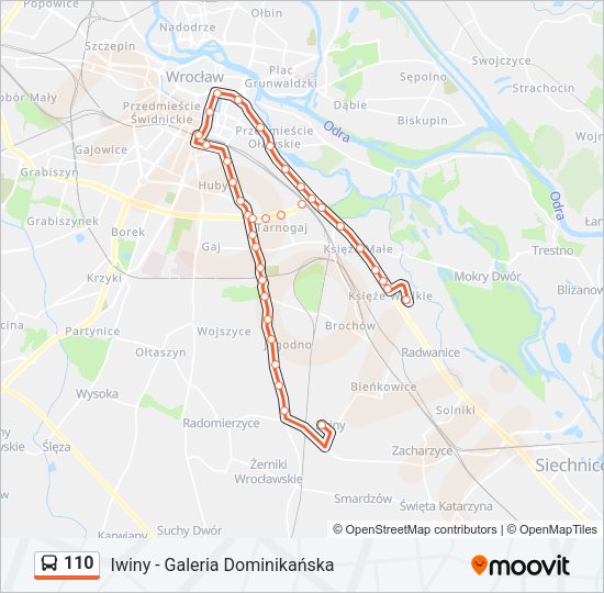 110 bus Line Map