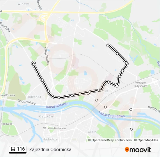 Автобус 116: карта маршрута
