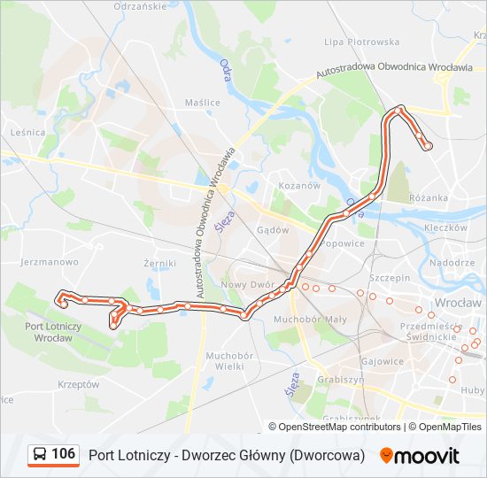 106 bus Line Map