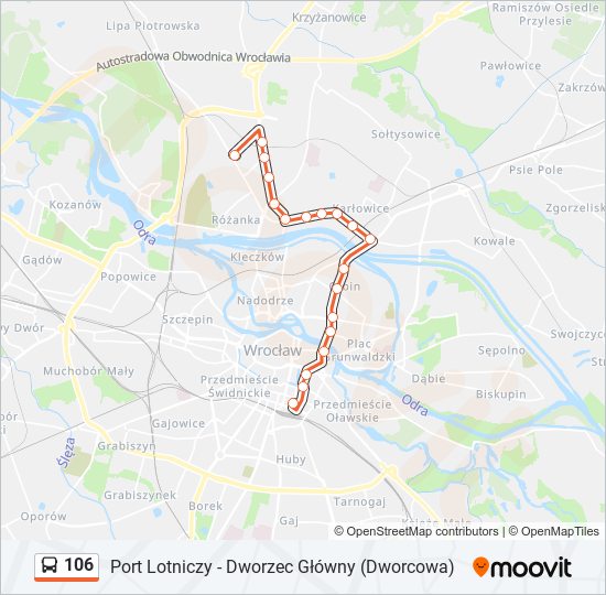 106 bus Line Map