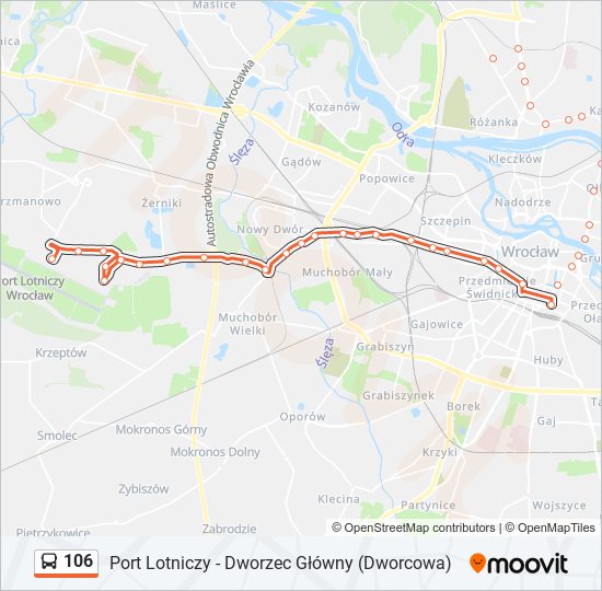 106 bus Line Map