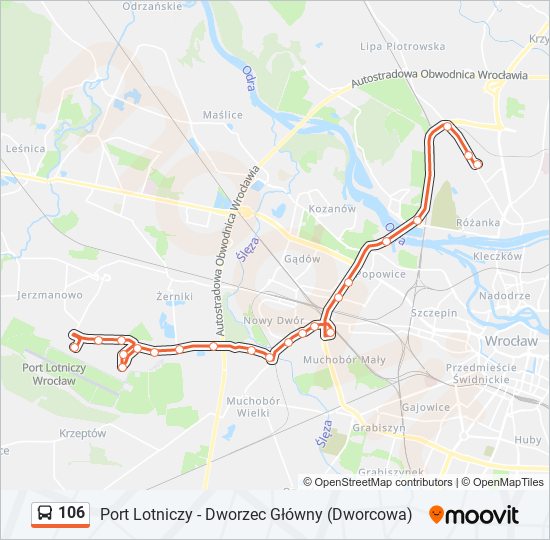 106 bus Line Map