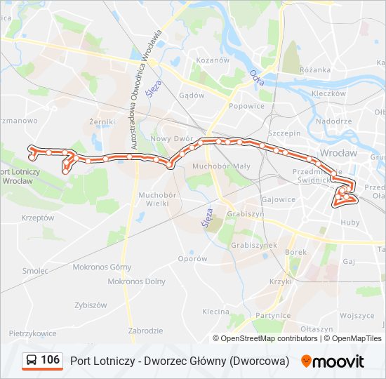 106 bus Line Map