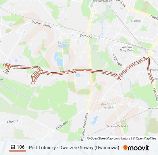 106 bus Line Map