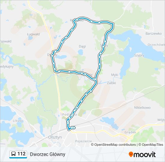 112 bus Line Map