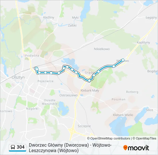 304 Bus Line Map