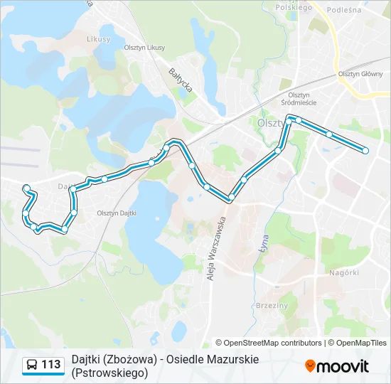 113 Bus Line Map
