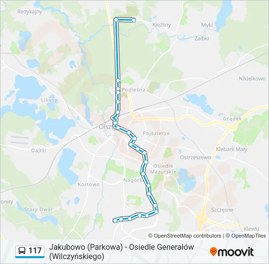 117 Bus Line Map