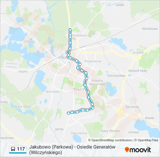117 Bus Line Map