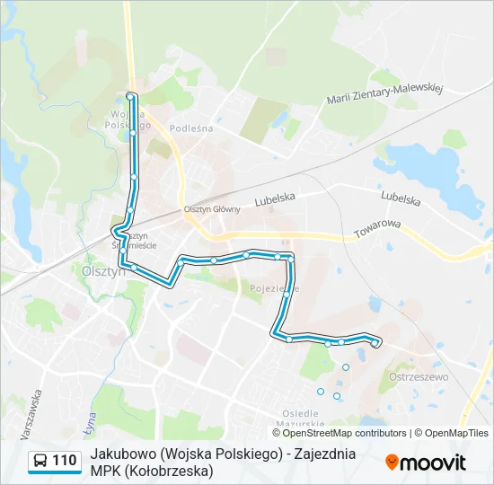 110 Bus Line Map