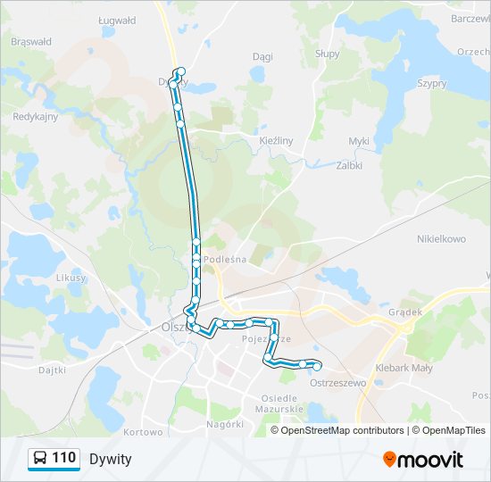 110 bus Line Map