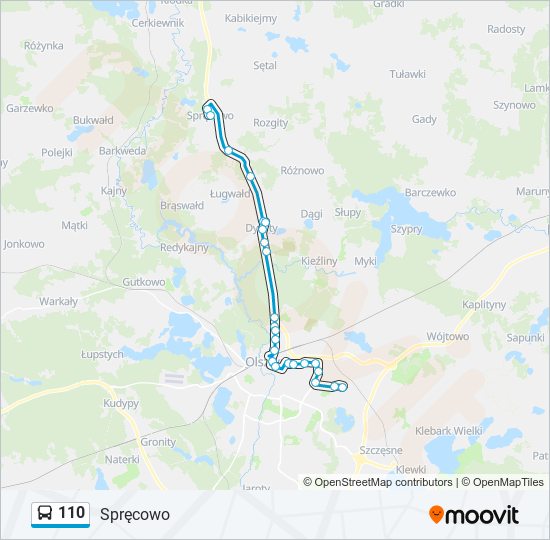 110 bus Line Map