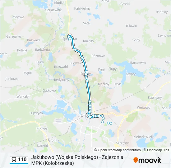 110 Bus Line Map