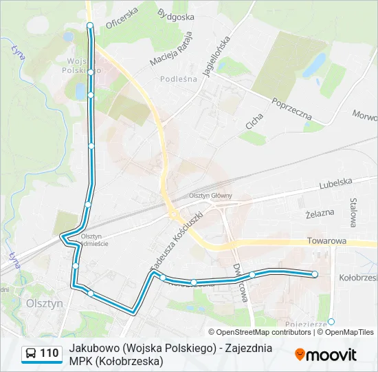 110 Bus Line Map