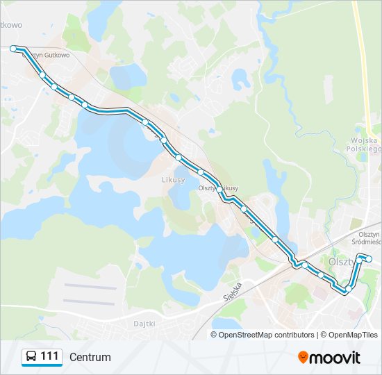 111 bus Line Map