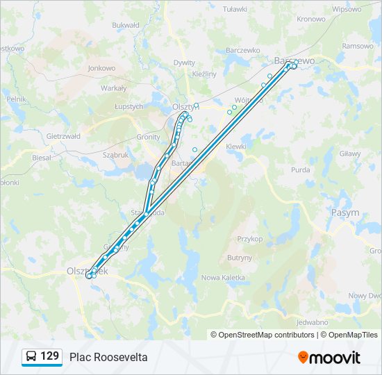 129 bus Line Map