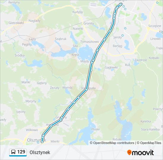 129 bus Line Map