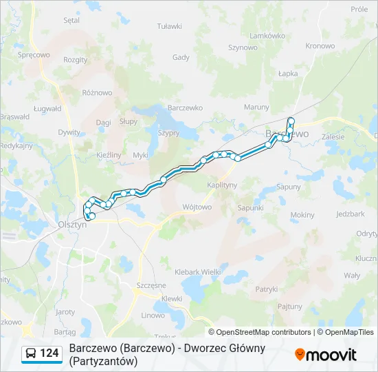 124 Bus Line Map