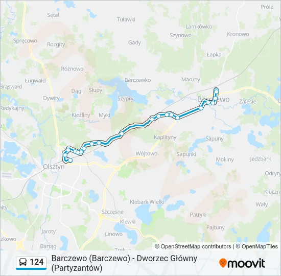 124 Bus Line Map