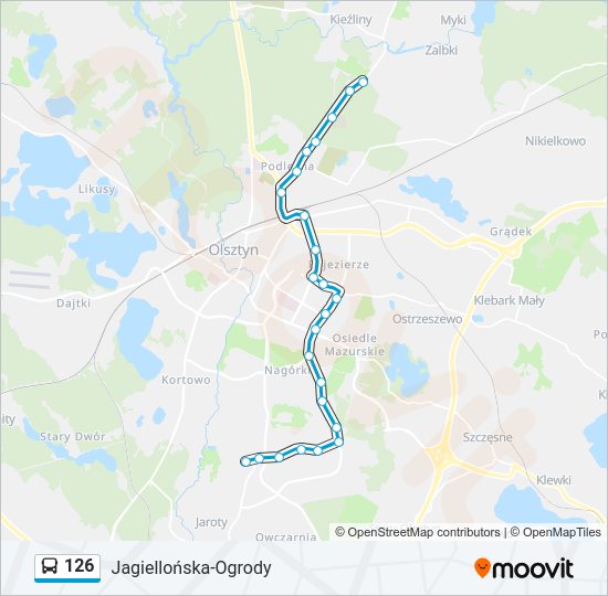 126 bus Line Map